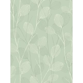 Printers Guild Productions by Seabrook Designs EC50202 Eco Chic II Sandpiper Acrylic Coated Leaves Wallpaper